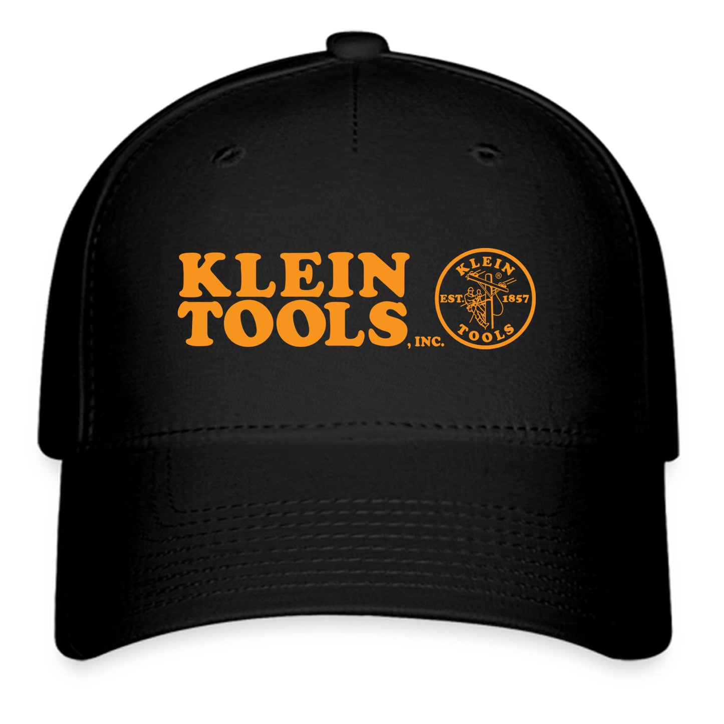 Klein Tools Since 1857 Logo Symbol Black Baseball Cap Hat Size Adult S/M and L/XL