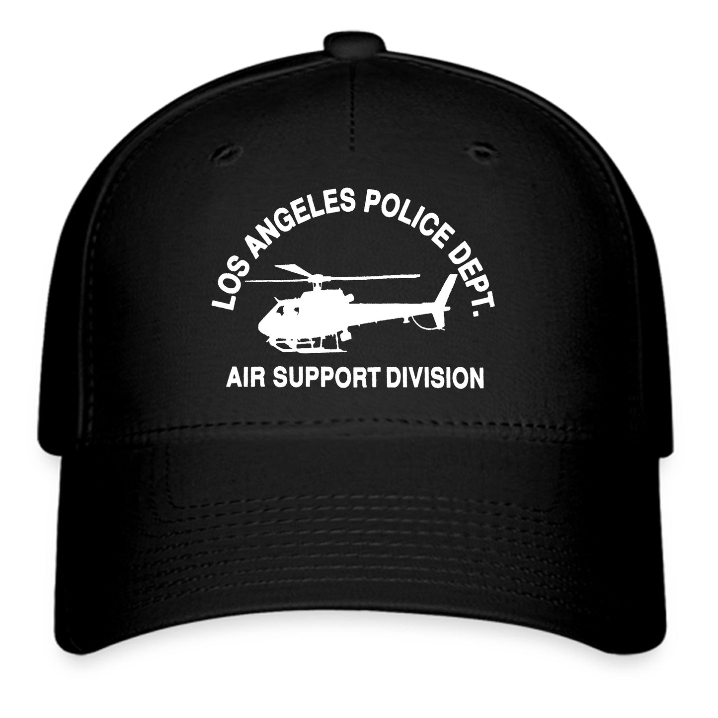 LAPD Los Angeles Police Department Air Support Division Logo Symbol Black Baseball Cap Hat Size Adult S/M and L/XL