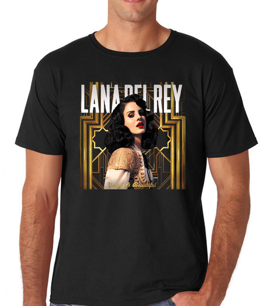 Lana Del Rey Young & Beautiful Famous Singer Black T-Shirt Size S to 3XL