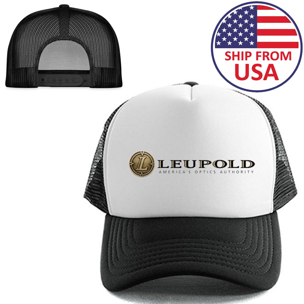 Leupold Guns Firearms Logo Symbol White Trucker Hat Cap