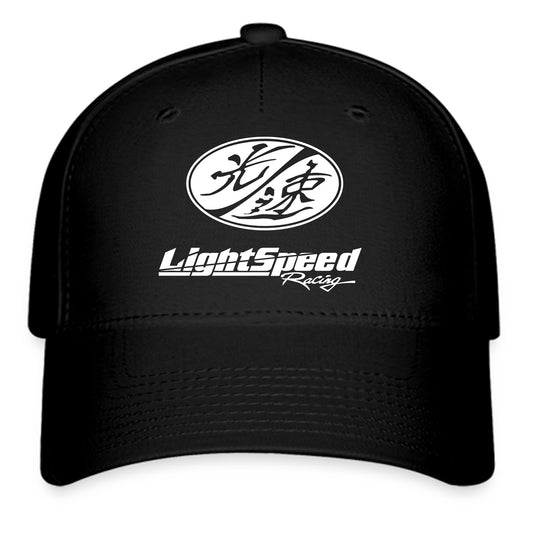 Lightspeed Racing Logo Symbol Black Baseball Cap Hat Size Adult S/M and L/XL