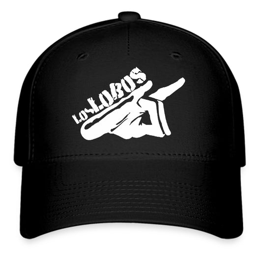 Los Lobos Mexican-American Rock Band Logo Symbol Black Baseball Cap Hat Size Adult S/M and L/XL