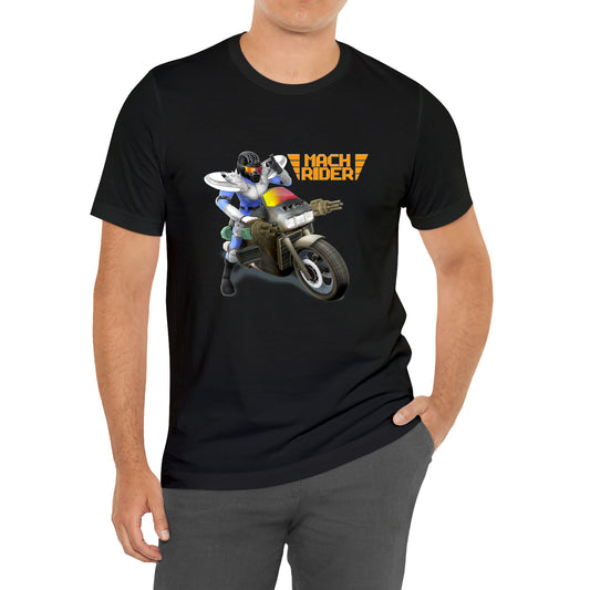 Mach Rider Retro Video Game Logo T-Shirt Size S to 3XL