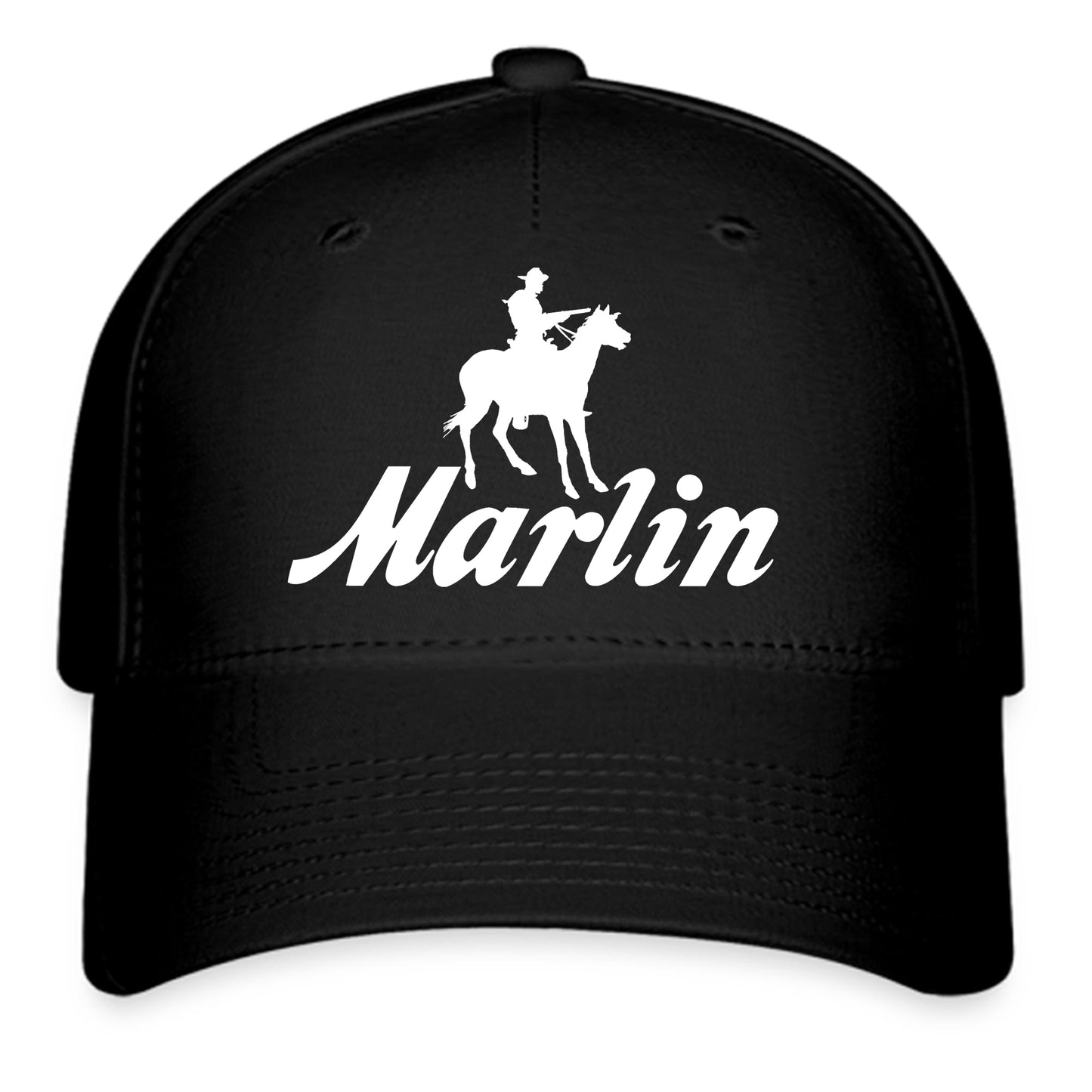 Marlin Guns Firearms Logo Symbol Black Baseball Cap Hat Size Adult S/M and L/XL