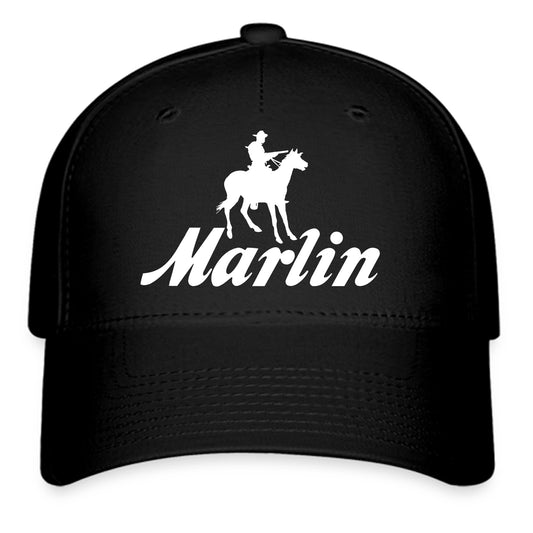 Marlin Guns Firearms Logo Symbol Black Baseball Cap Hat Size Adult S/M and L/XL