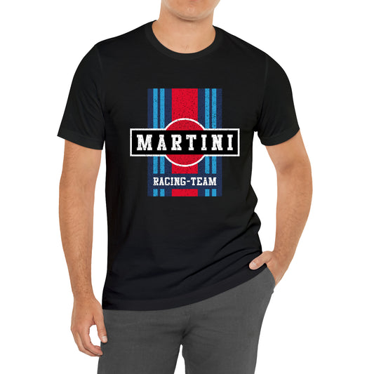 Martini Racing Team Logo Black T-Shirt Size S to 3XL