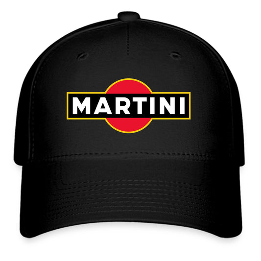 Martini Racing Team Logo Symbol Black Baseball Cap Hat Size Adult S/M and L/XL