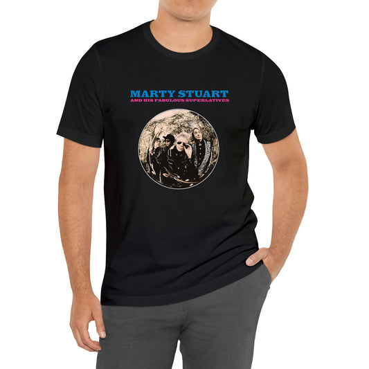Marty Stuart and His Fabulous Superlatives Rock Band Legend Black T-Shirt Size S to 3XL