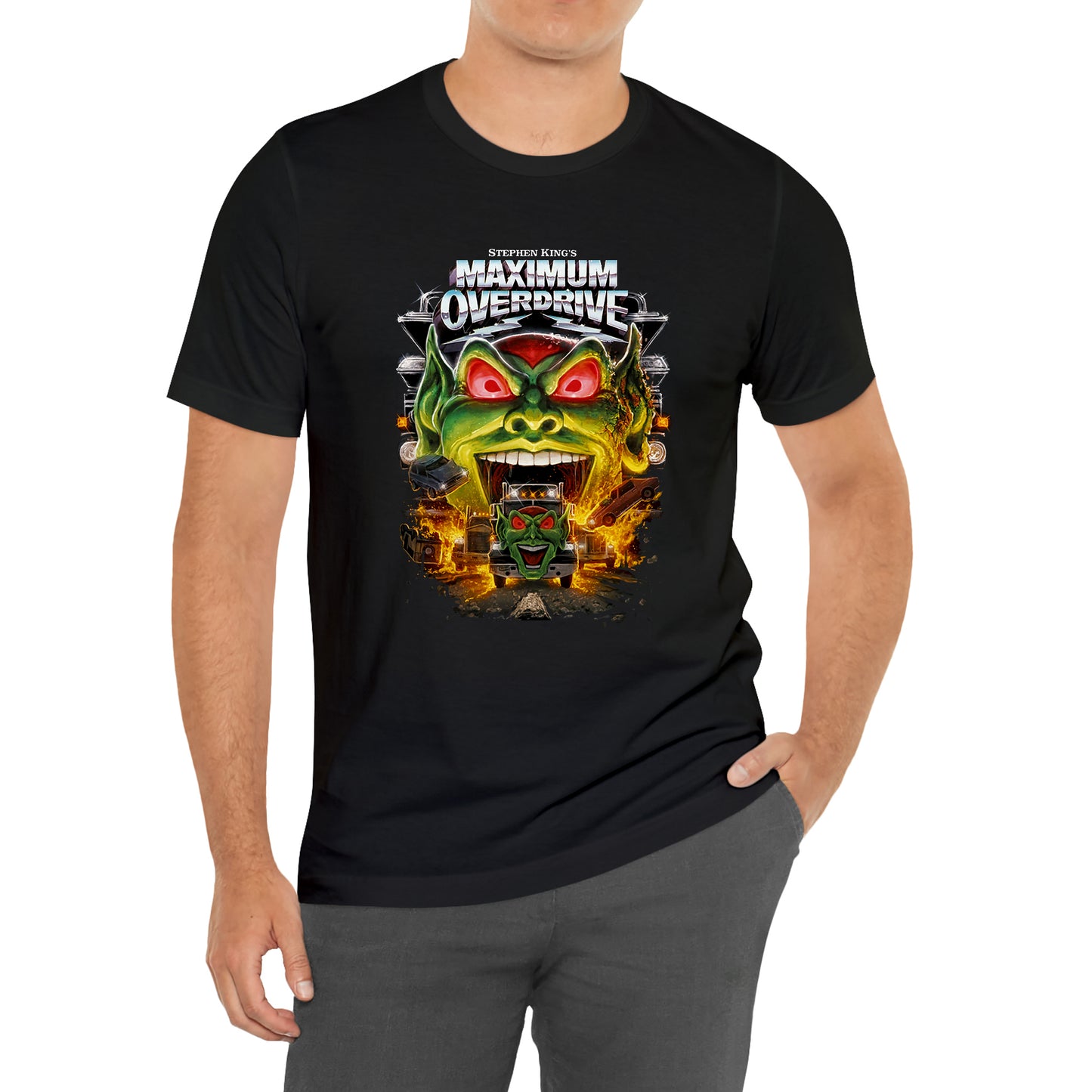 Maximum Overdrive Horror Thriller Movie Black T-Shirt Size S to 3XL