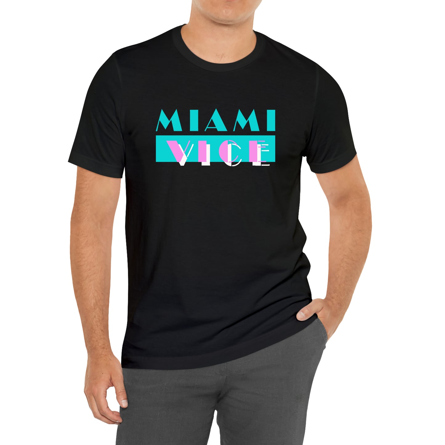 Miami Vice Logo Don Johnson 90's TV Show T-Shirt Size S to 3XL