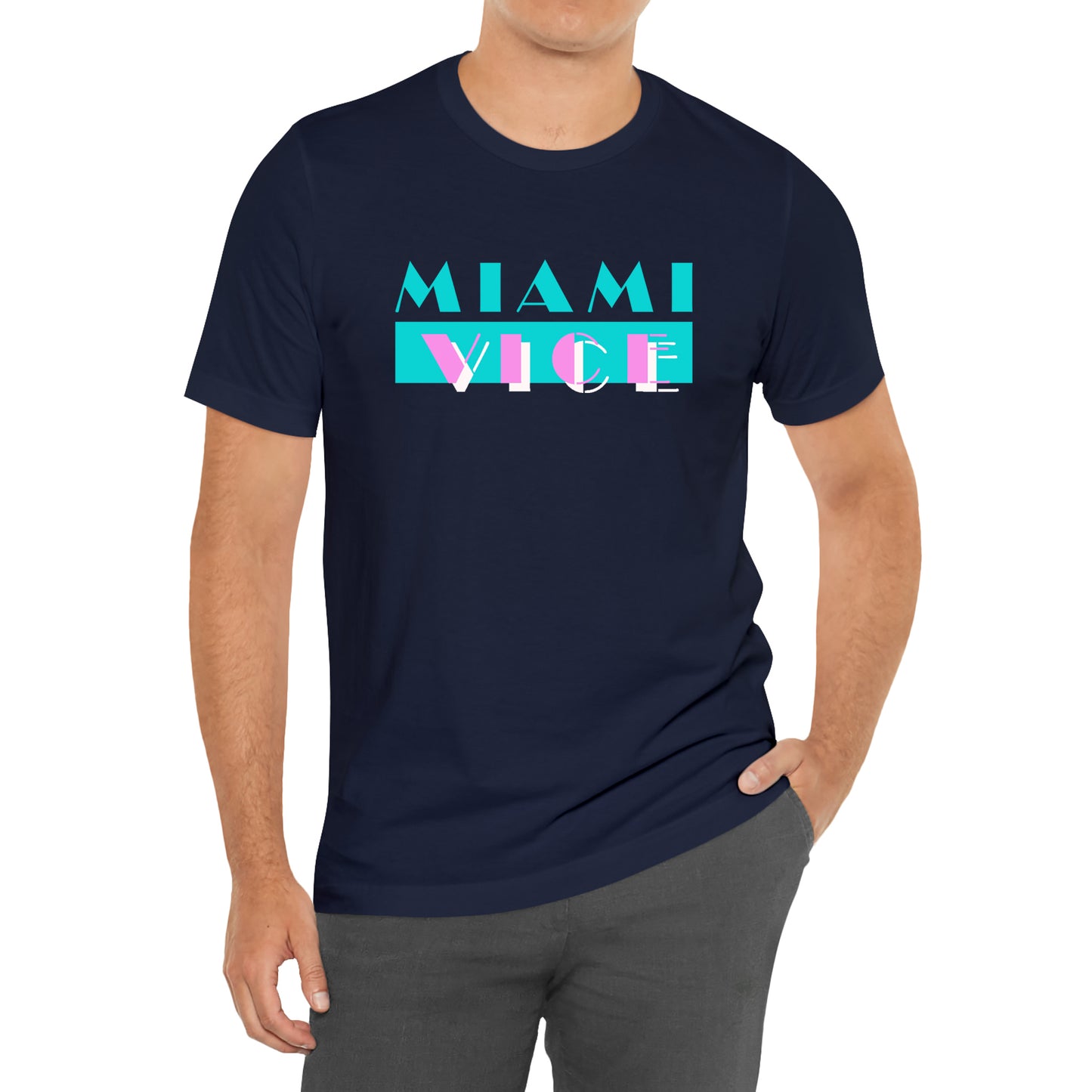 Miami Vice Logo Don Johnson 90's TV Show T-Shirt Size S to 3XL