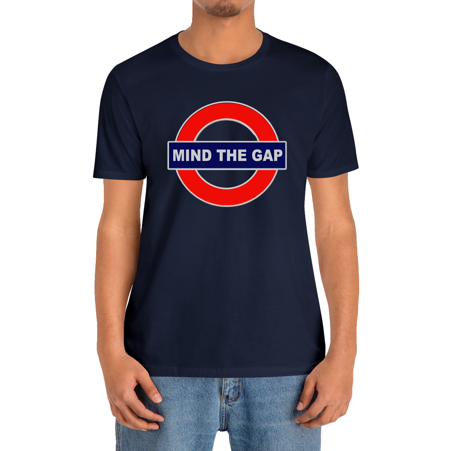 Mind The Gap Slogan Quotes Logo T-Shirt Size S to 3XL