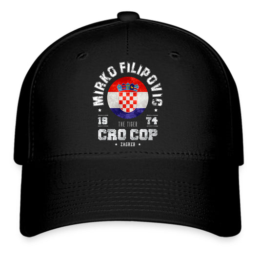 Mirko Crocop Filipovic Professional Mixed Martial Artist Logo Symbol Black Baseball Cap Hat Size Adult S/M and L/XL