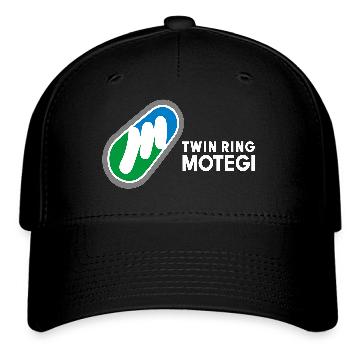 Motegi Twin Ring Circuit Logo Symbol Black Baseball Cap Hat Size Adult S/M and L/XL