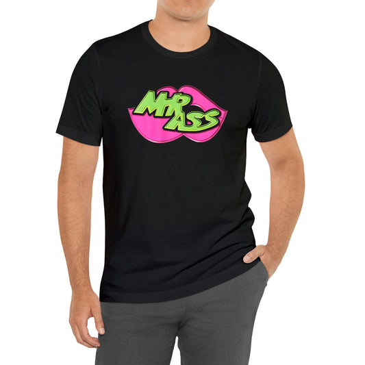 MR ASS Mr. Ass Retro Wrestling Legend Icon Black T-Shirt Size S to 3XL