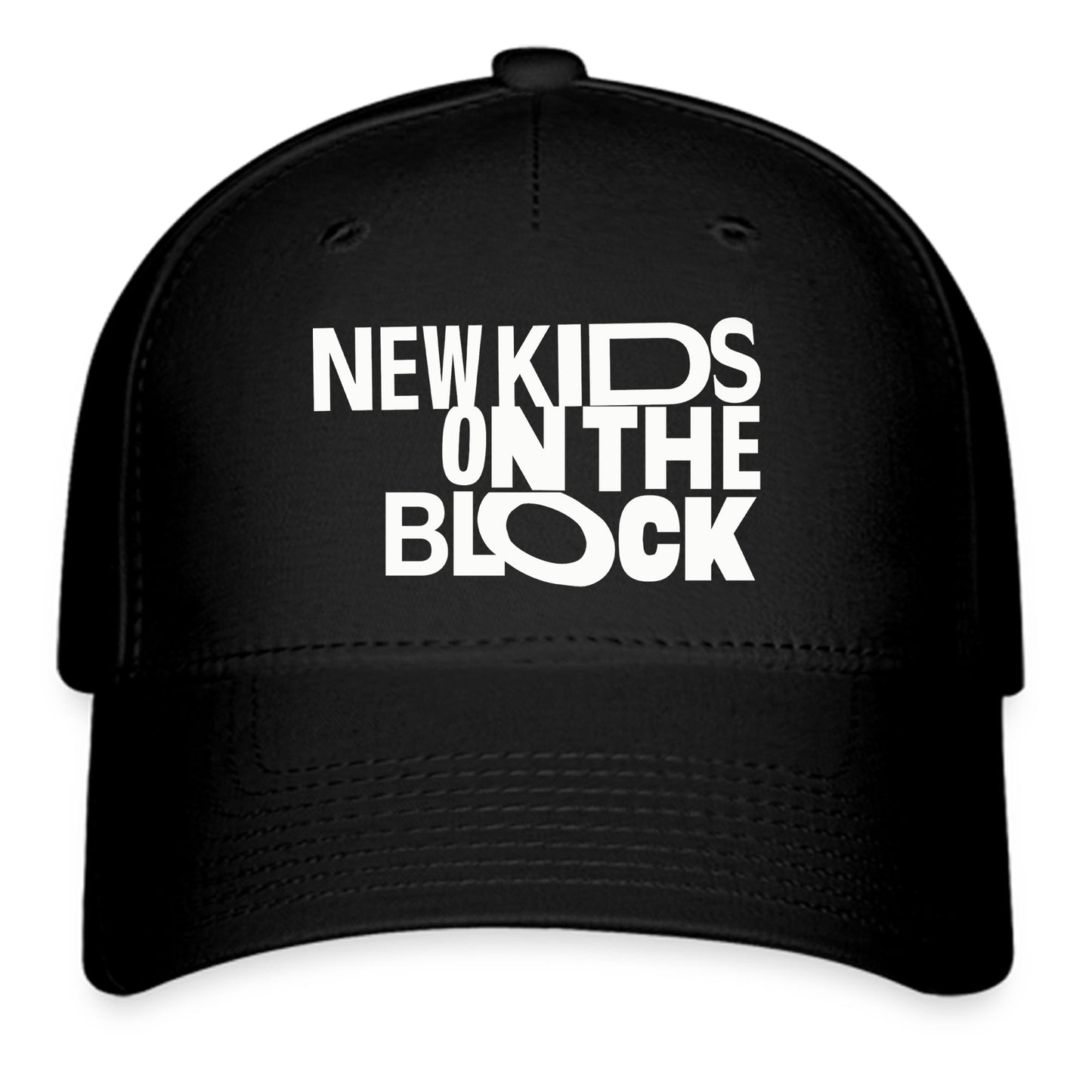 NKOTB New Kids On The Block Logo Symbol Black Baseball Cap Hat Size Adult S/M and L/XL