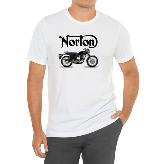 Norton Commando Classic Motorcycles White T-Shirt Size S to 3XL