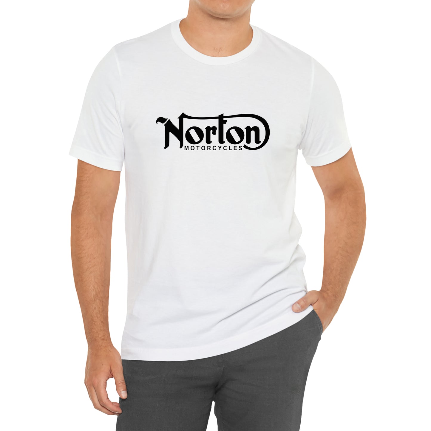 Norton Classic Motorcycles Black Logo T-Shirt Size S to 3XL