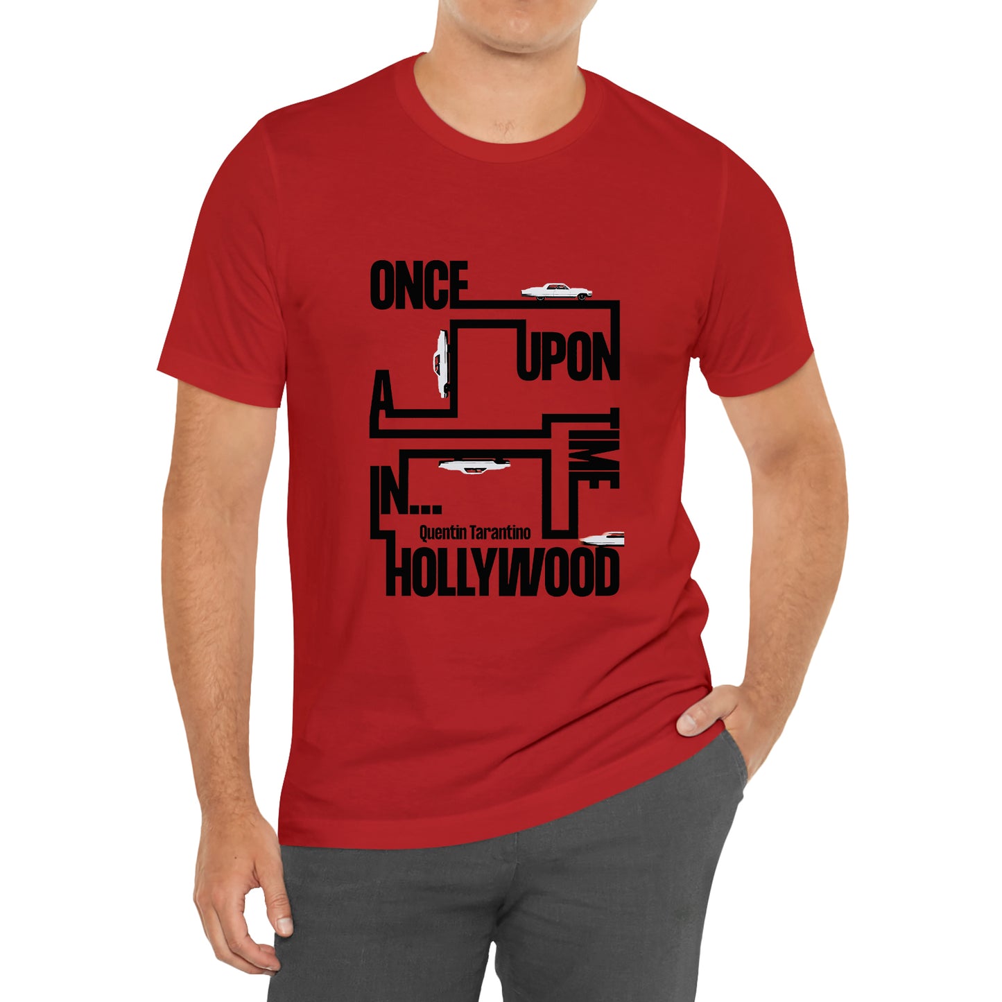 Once Upon A Time in Hollywood Red T-Shirt Size S to 3XL