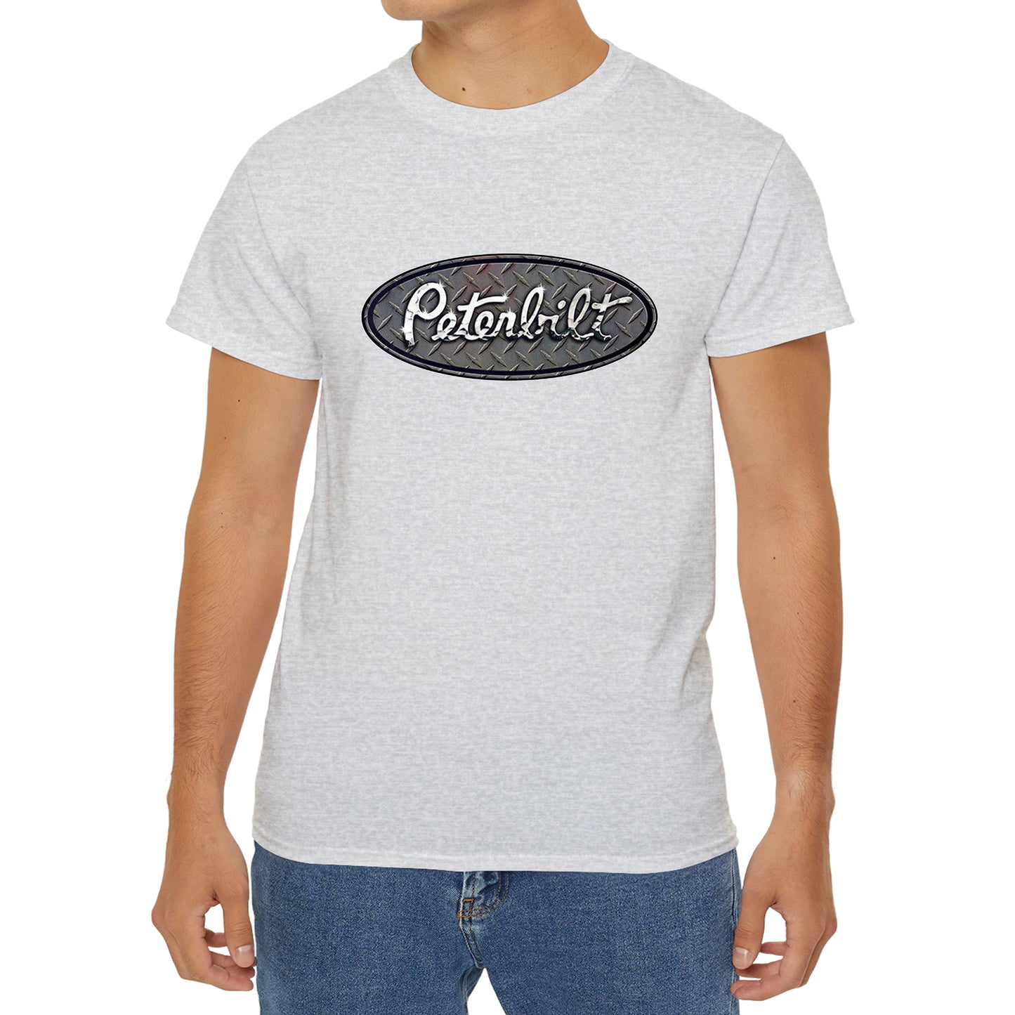 Peterbilt Motors Company Grey Logo Symbol T-Shirt Size S to 3XL