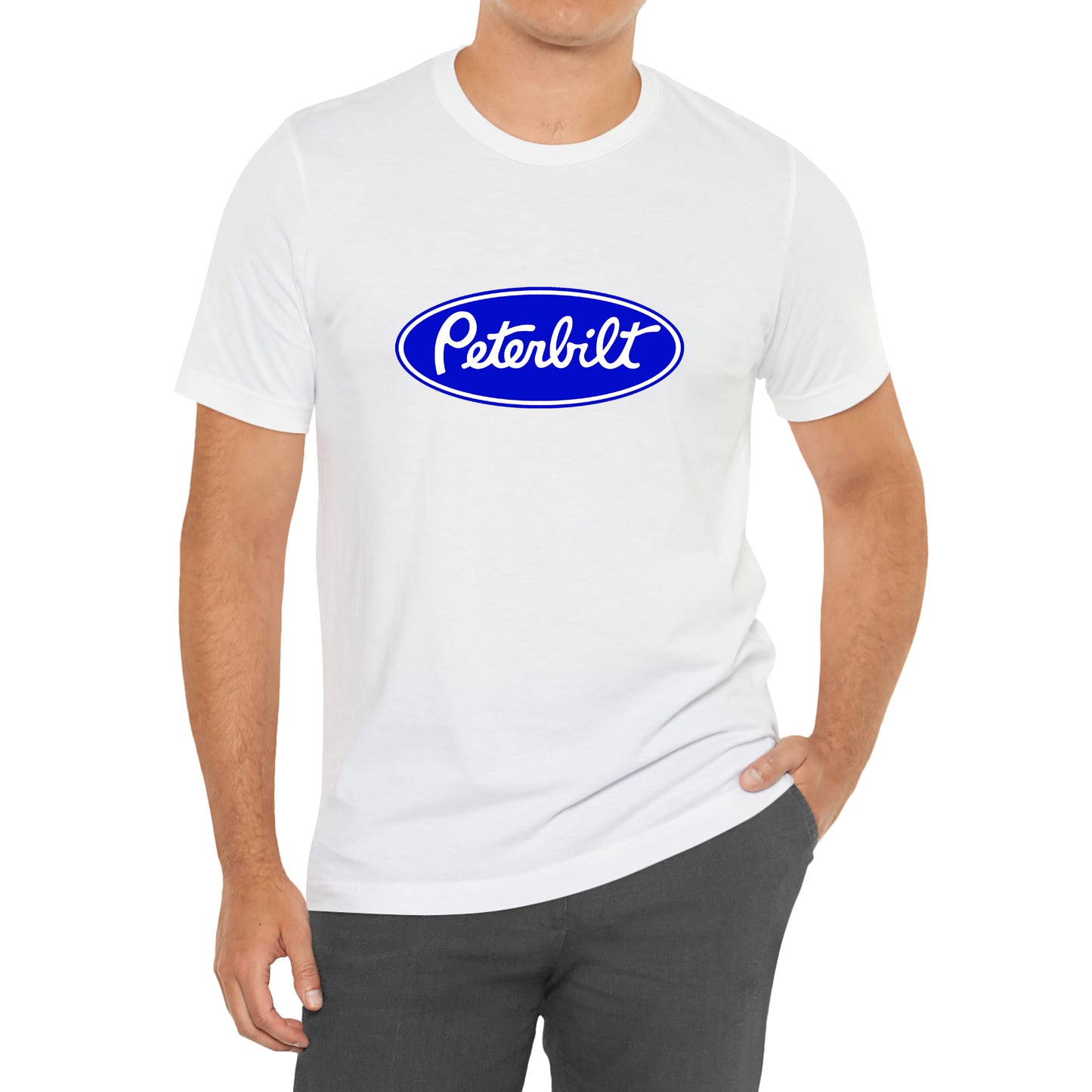 Peterbilt Motors Company Blue Symbol Logo T-Shirt Size S to 3XL