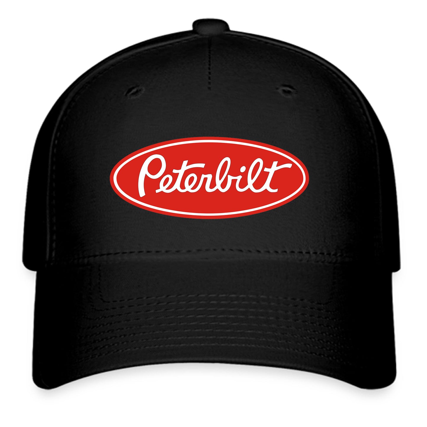 Peterbilt Red Logo Symbol Black Baseball Cap Hat Size Adult S/M and L/XL