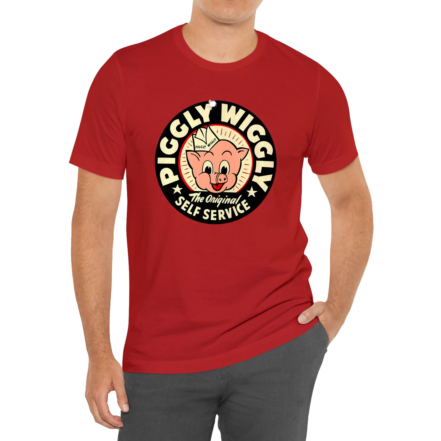 Piggly Wiggly Grocery Store Logo T-Shirt Size S to 3XL