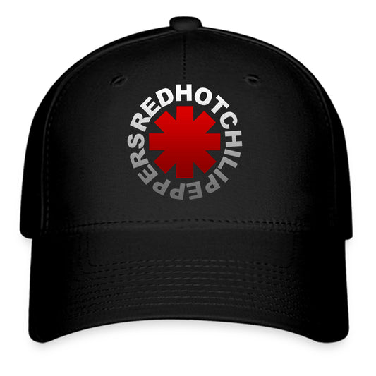 Red Hot Chili Pappers American Rock Band Logo Symbol Black Baseball Cap Hat Size Adult S/M and L/XL