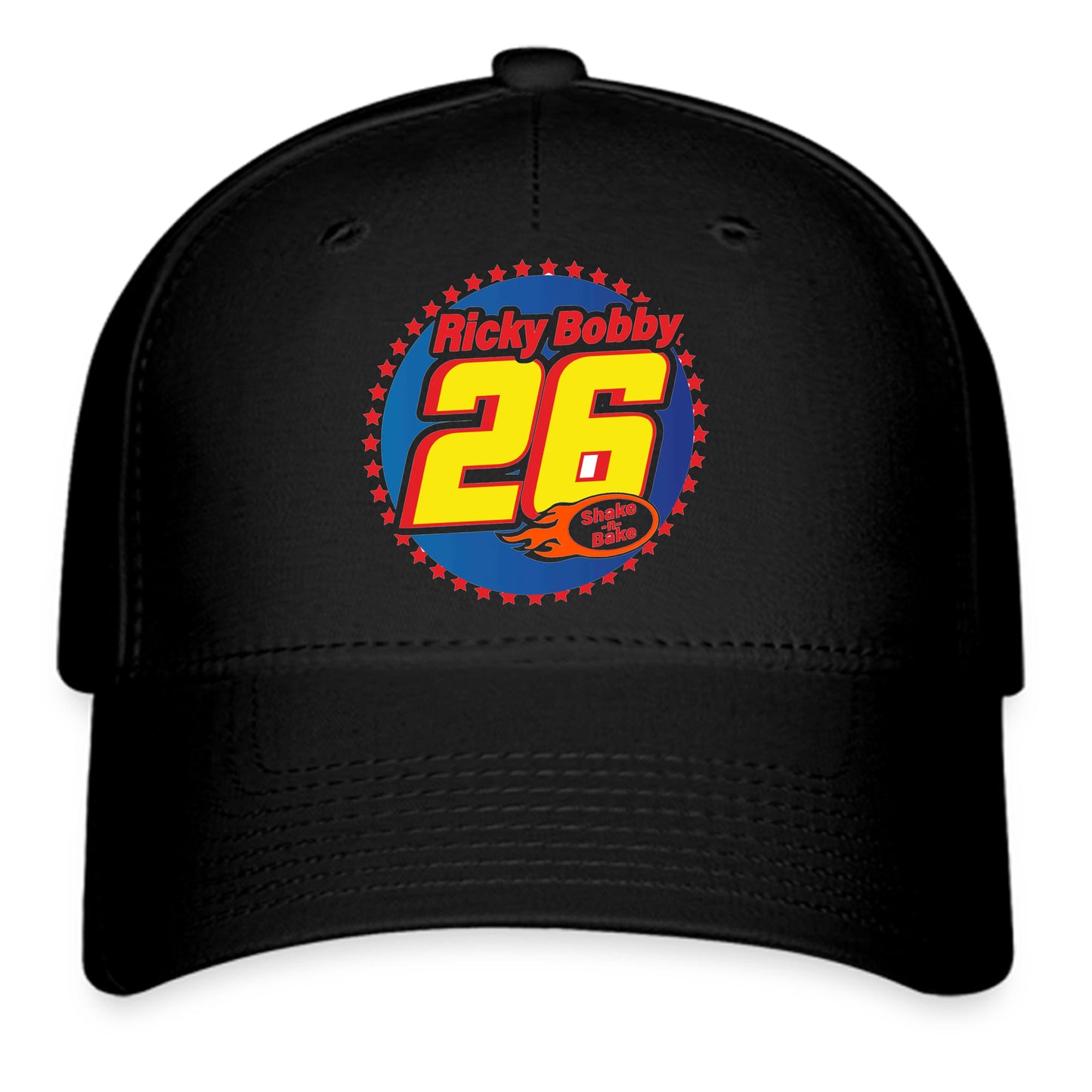 Ricky Bobby Racing Talladega Nights Logo Symbol Black Baseball Cap Hat Size Adult S/M and L/XL