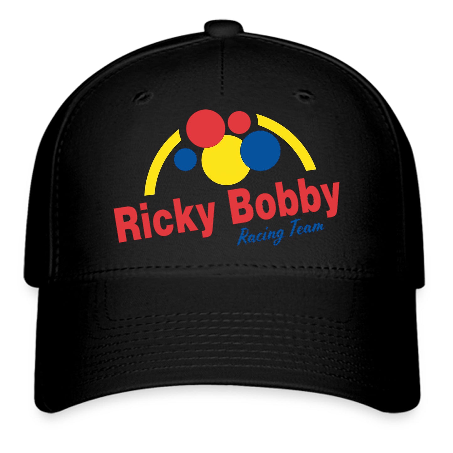 Ricky Bobby Racing Team Talladega Nights Logo Symbol Black Baseball Cap Hat Size Adult S/M and L/XL