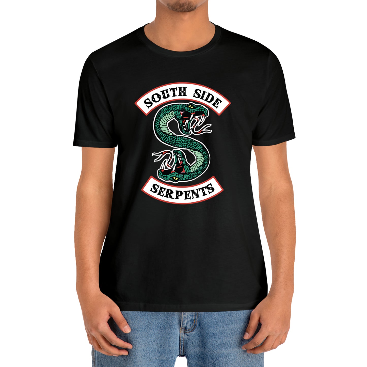 Riverdale South Side Serpents Logo Black T-Shirt Size S to 3XL