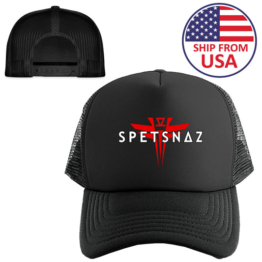 SPETSNATZ Russian Special Force Logo Symbol Black Trucker Hat Cap