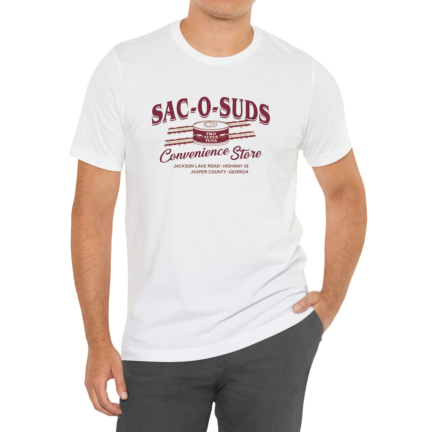 Sac O Suds Convenience Store White T-Shirt Size S to 3XL