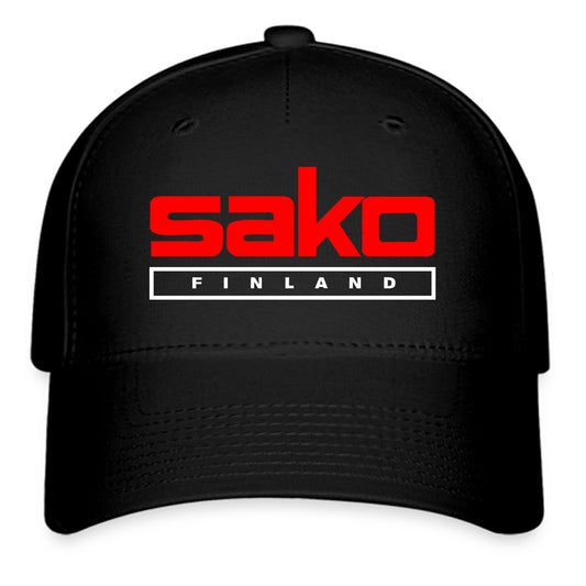 Sako Finland Guns Firearms Logo Symbol Black Baseball Cap Hat Size Adult S/M and L/XL