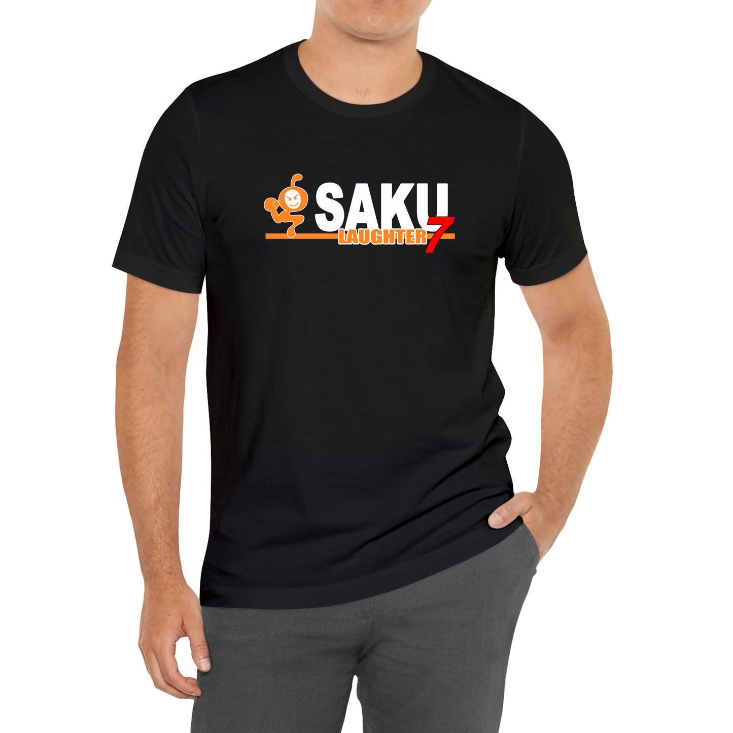 Kazushi Sakuraba Saku Laughter 7 Logo MMA Fighter Black T-Shirt Size S to 3XL