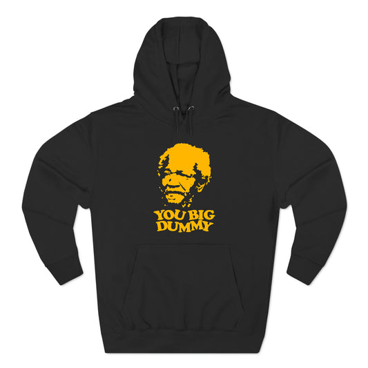 Sanford and Son Redd Foxx You Big Dummy Slogan Logo Black Hoodie Sweatshirt Size S to 3XL