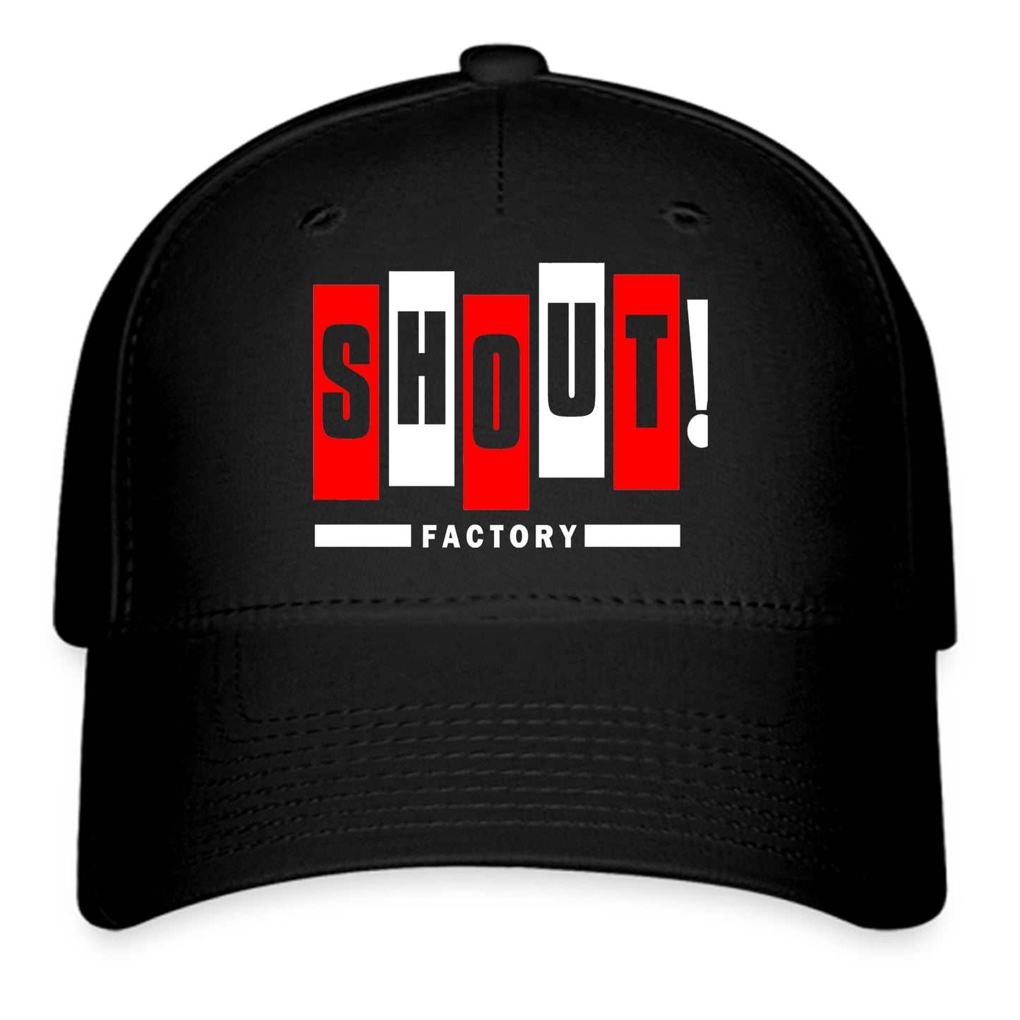 Shout Factory Music Logo Symbol Black Baseball Cap Hat Size Adult S/M and L/XL