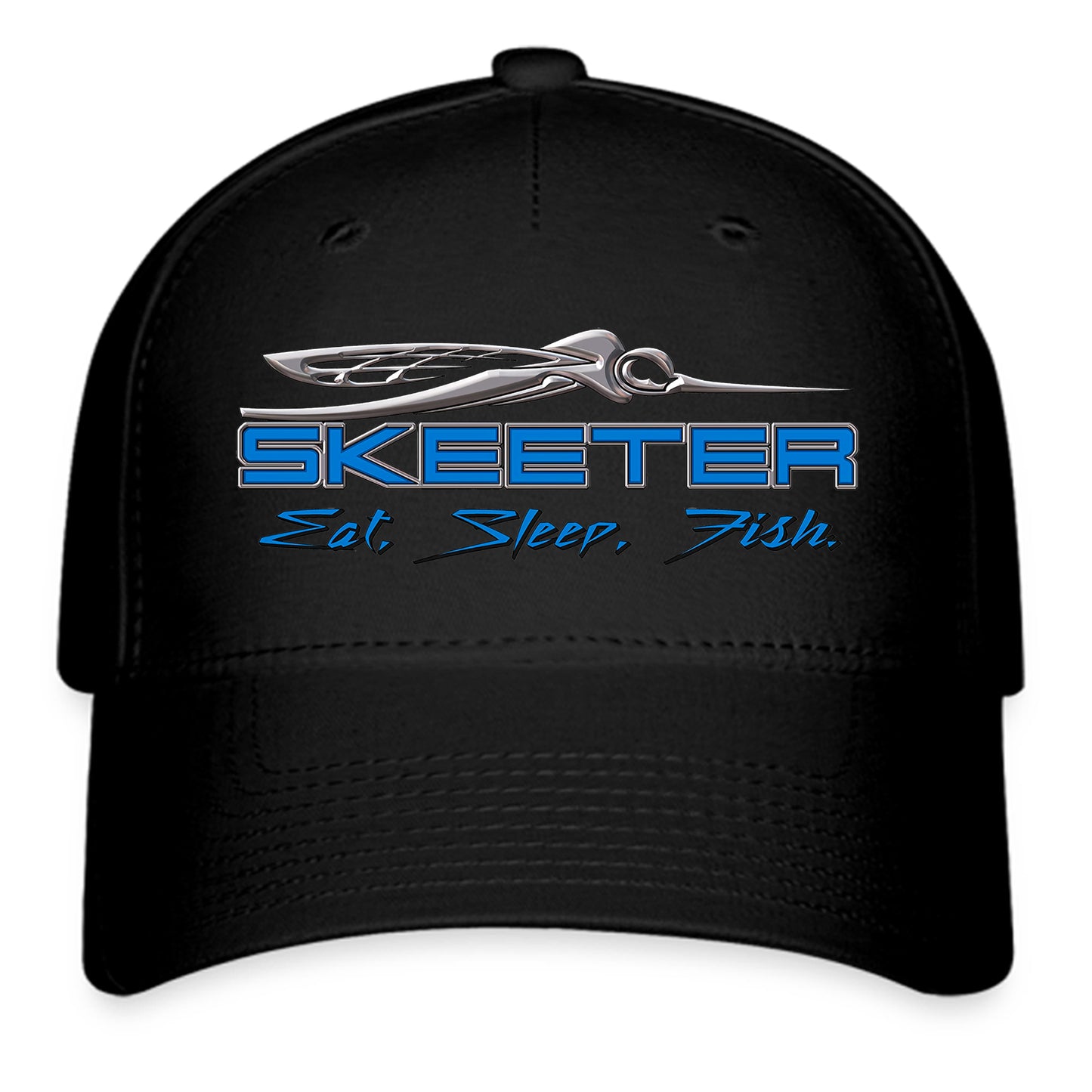 Skeeter Fishing Boats Logo Symbol Black Baseball Cap Hat Size Adult S/M and L/XL