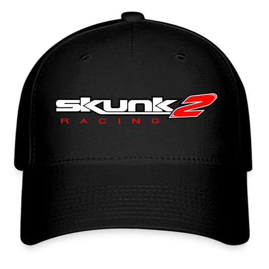 Skunk2 Racing Logo Symbol Black Baseball Cap Hat Size Adult S/M and L/XL