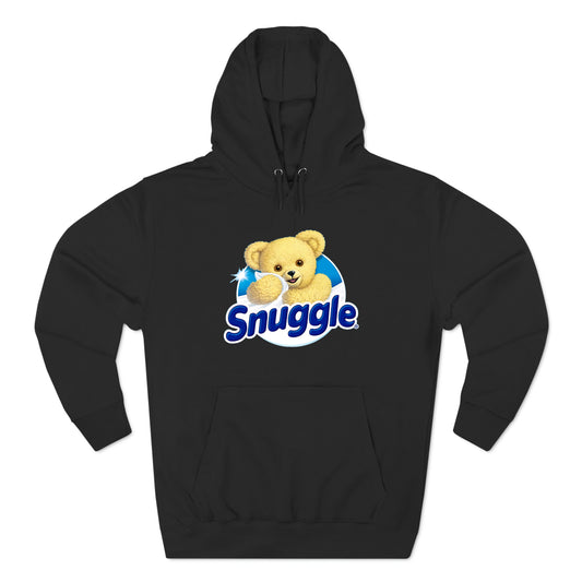 Snuggle Logo Black Hoodie Sweatshirt Size S to 3XL