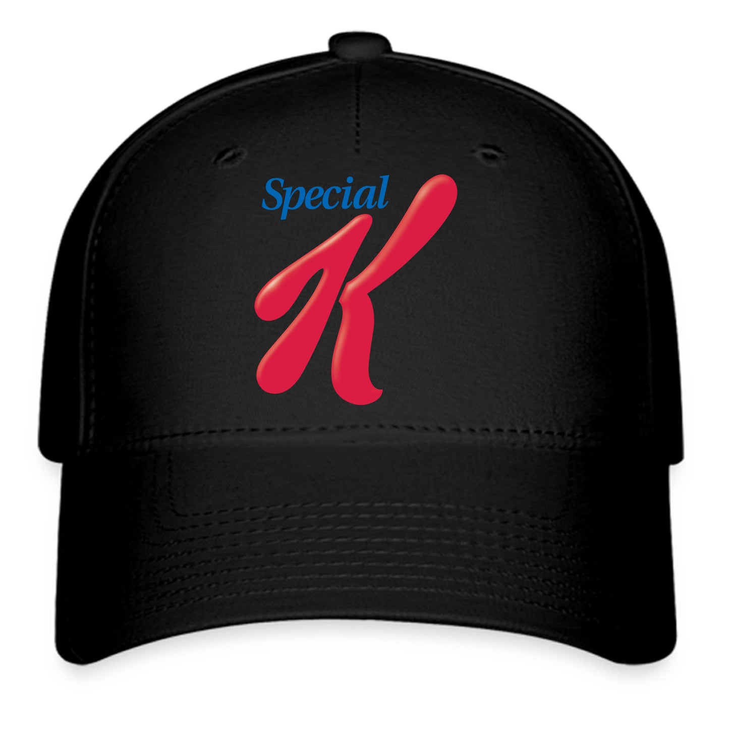 Special K American Brand of Breakfast Meal Logo Symbol Black Baseball Cap Hat Size Adult S/M and L/XL