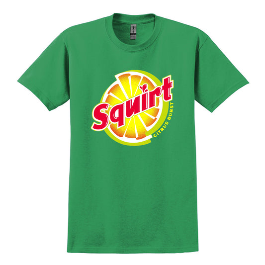 Squirt Logo Lemon Soda Soft Drink Green T-Shirt Size S to 3XL