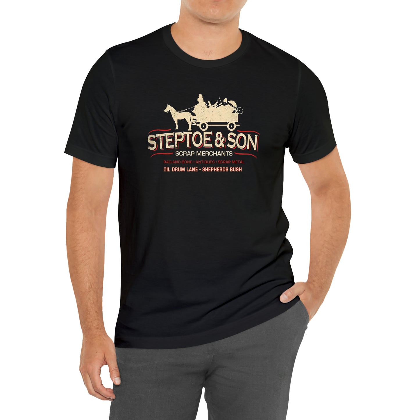 Steptoe and Son Retro Comedy Film Logo Black T-Shirt Size S to 3XL