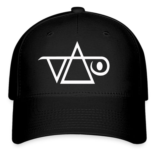 Steve Vai American Guitarist Songwriter And Producer Logo Symbol Black Baseball Cap Hat Size Adult S/M and L/XL