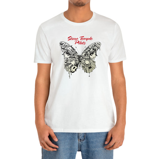 Stone Temple Pilots Rock Band Butterfly Logo White T-Shirt Size S to 3XL