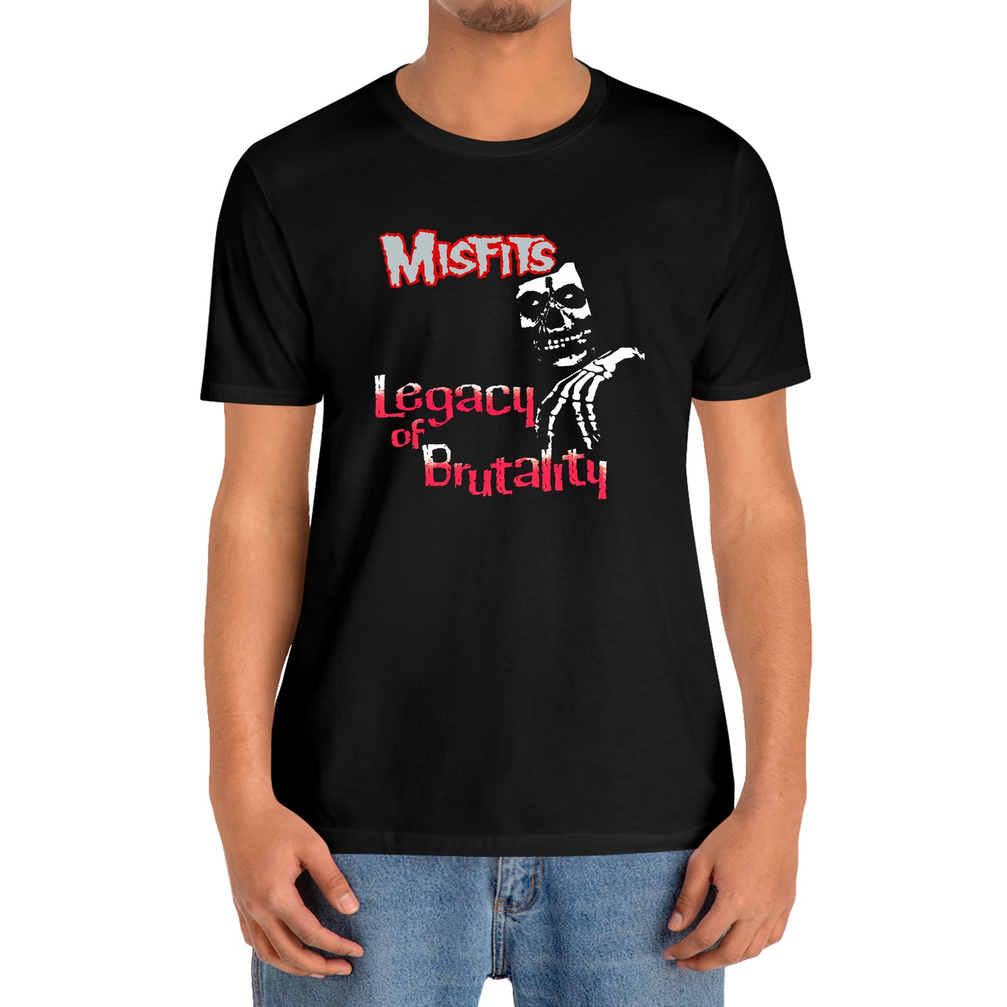 THE MISFITS - Legacy of Brutality Punk Rock Band Legend Black T-Shirt Size S to 3XL