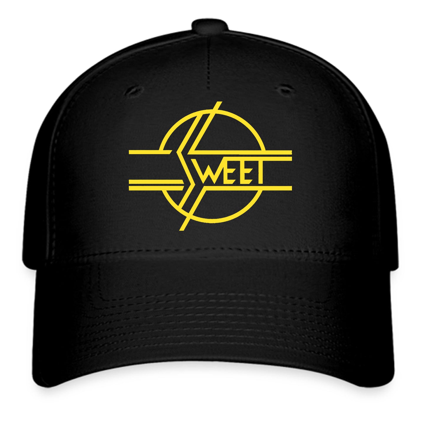 The Sweet British Glam Rock Band Logo Symbol Black Baseball Cap Hat Size Adult S/M and L/XL