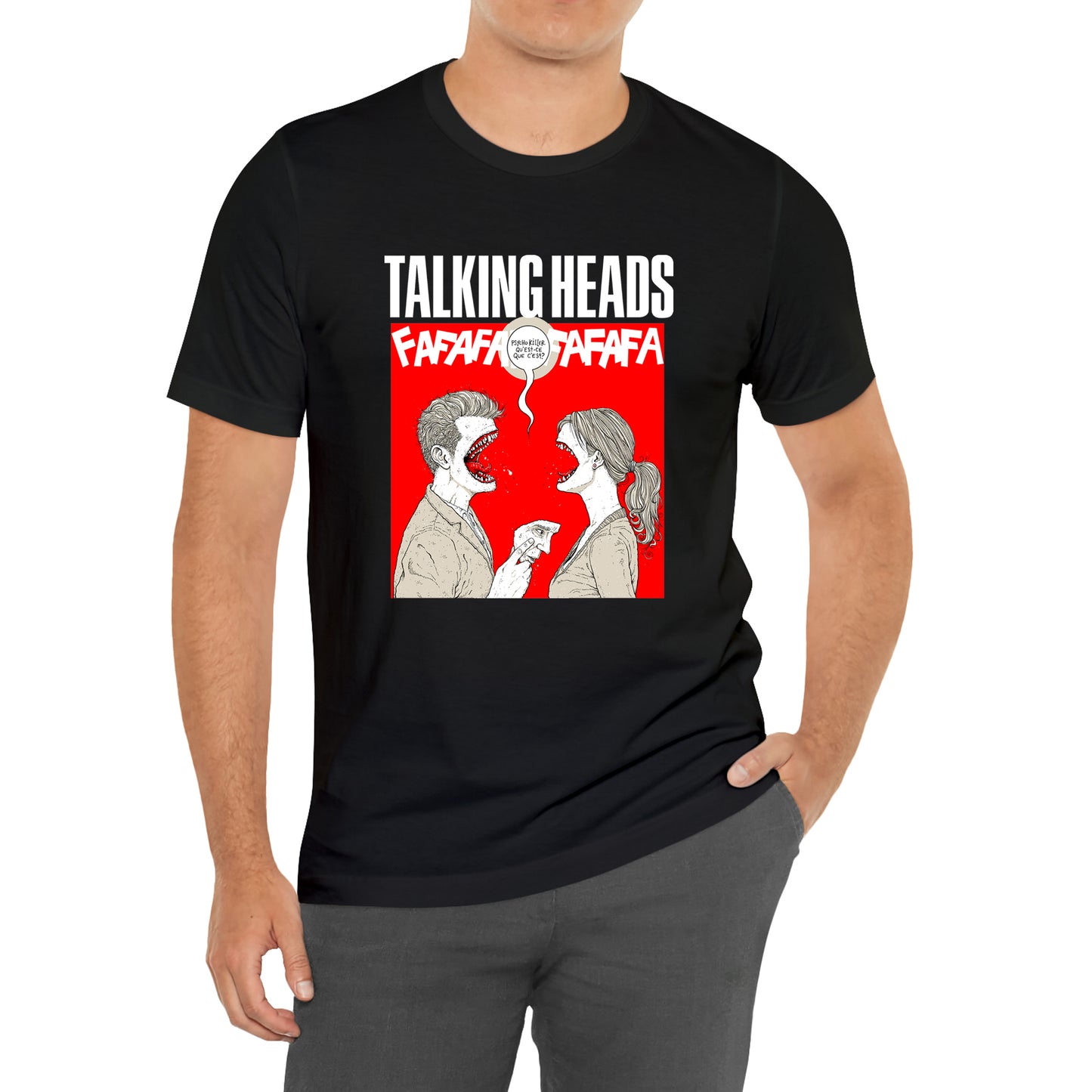 Talking Heads Talkingheads Punk Rock Band Legend Black T-Shirt Size S to 3XL