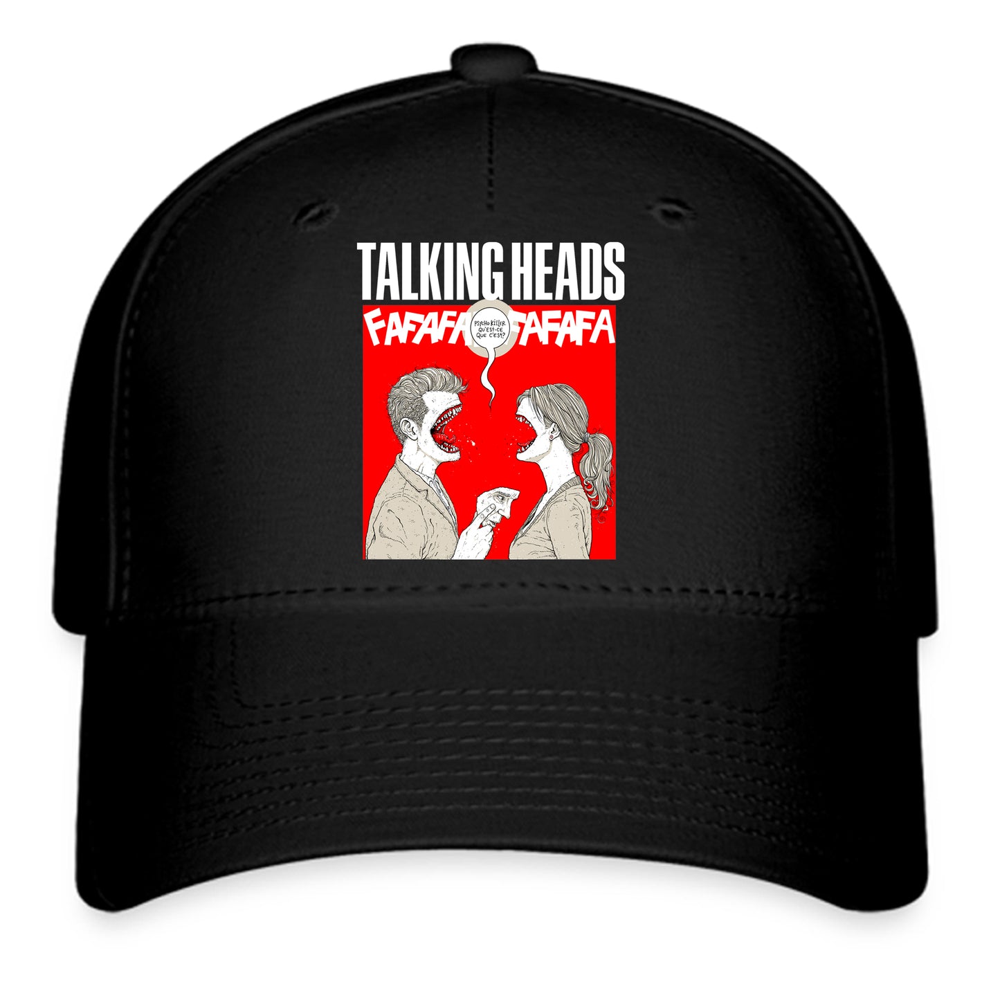 Talking Heads Punk Rock Band Legend Logo Symbol Black Baseball Cap Hat Size Adult S/M and L/XL