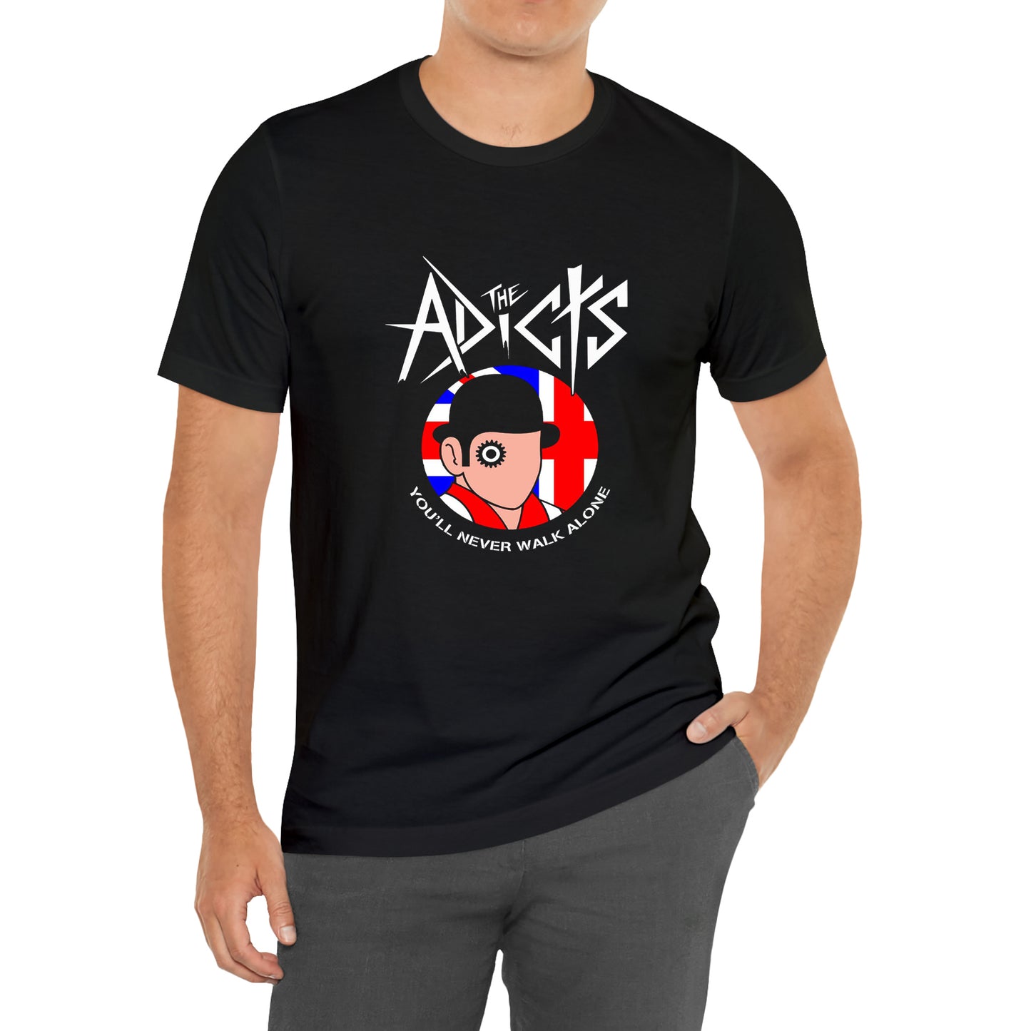 The Adicts British Punk Rock Band Logo Symbol Black T-Shirt Size S to 3XL